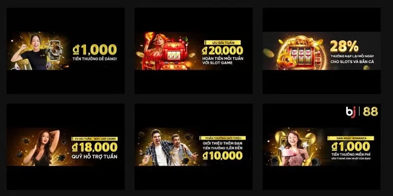 Khuyến Mãi BJ88 - Nhận Quà Đầy Tay, Cược Ngay Hôm Nay 2 Các chương trình khuyến mãi đặc trưng tại BJ88